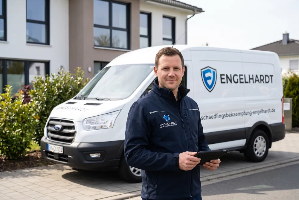 Ihr Ansprechpartner von Schädlingsbekämpfung Engelhardt bei der Arbeit